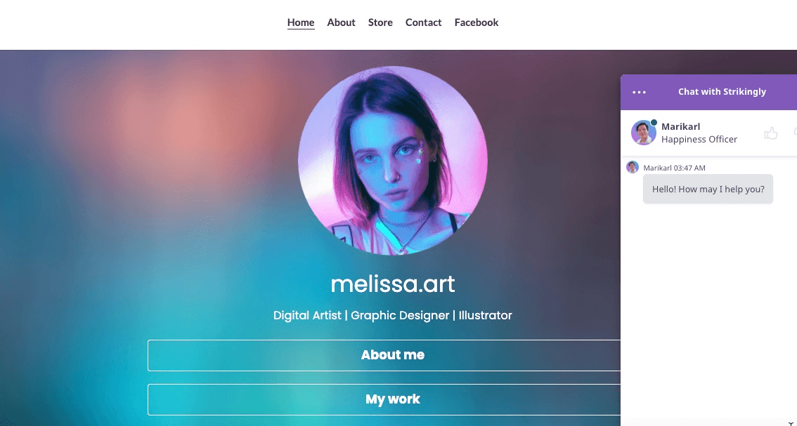 null Melissa Art: Add Live Chat on Your Website